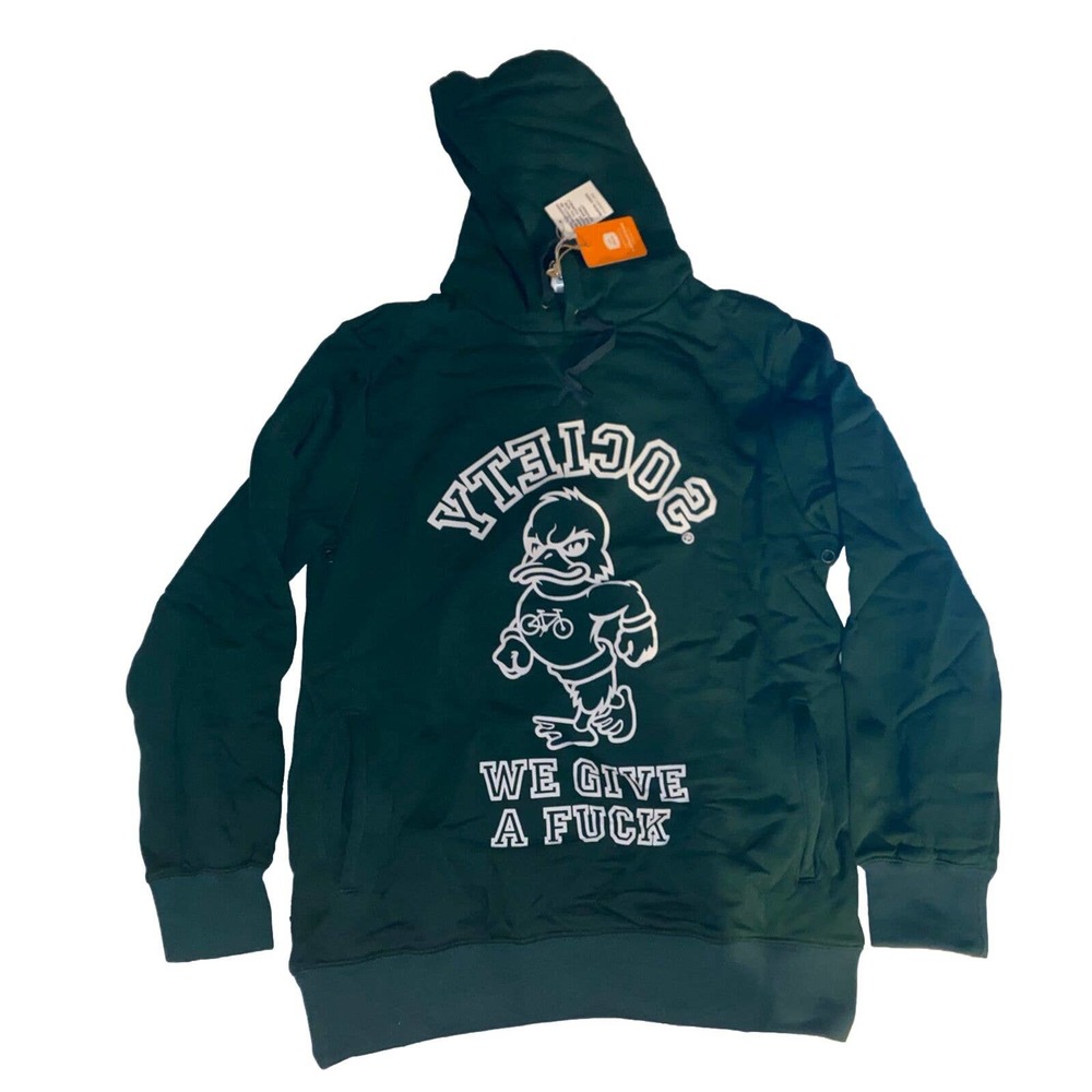 Society Pullover Hoodie Sweatshirt‎ Size Medium New with Tags "Fu*k"